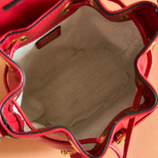 MIUMIU 26S MINI-BACKPACK 17 IN DARK RED CALFSKIN GOLD HARDWARE