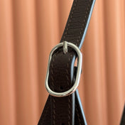 GUCCI 26S JACKIE SLIM SHOULDER BAG 28 IN DARK BROWN CALFSKIN