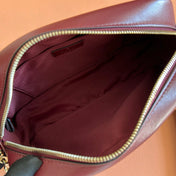GUCCI 26S GG MARMONT SHOULDER BAG 24 IN DARK RED CALFSKIN