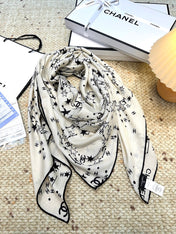 CHANEL 25S SCARF 140 CM IN CASHMERE SILK 943919