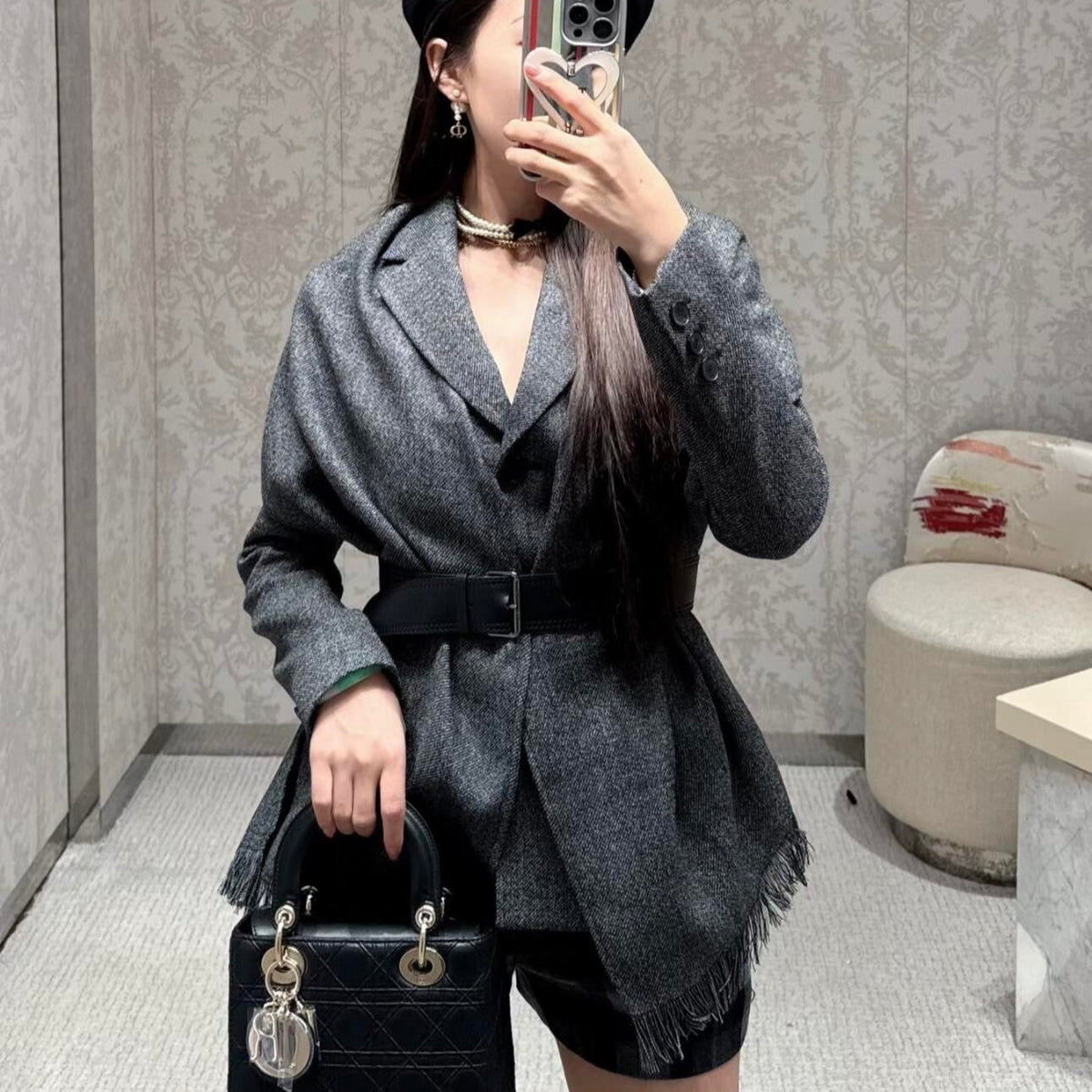 DIOR 25S BELTED KNIT CARDIGAN STYLE 012