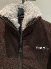 MIUMIU SHERPA FLEECE JACKET STYLE 470