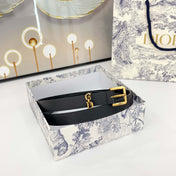 DIOR 25S BELT 20 MM IN BLACK CALFSKIN 570112