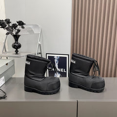 BALENCIAGA 25S ALASKA ANKLE BOOTS HIGH HEEL IN BLACK FABRIC STYLE 2