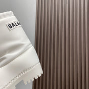BALENCIAGA 25S ALASKA ANKLE BOOTS HIGH HEEL IN WHITE FABRIC STYLE 1