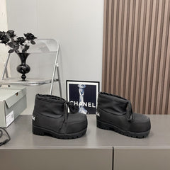 BALENCIAGA 25S ALASKA ANKLE BOOTS HIGH HEEL IN BLACK FABRIC