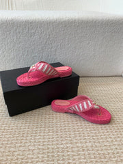 Double C Hottest Knit Flip-Flops Bright Pink