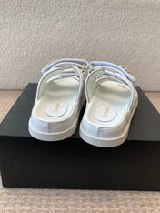 DAD SANDAL IN WHITE SHEEPSKIN MULE
