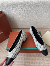 BALLET IN BLACK TWEED MIX LAMBSKIN