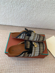 BUBBLE IN MULTICOLOR RAFFIA GOLD HARDWARE