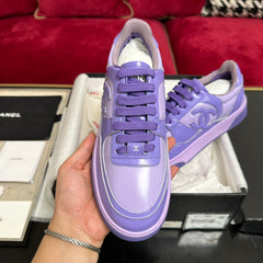 TRAINERS IN LIGHT PURPLE SHINY CALFSKIN