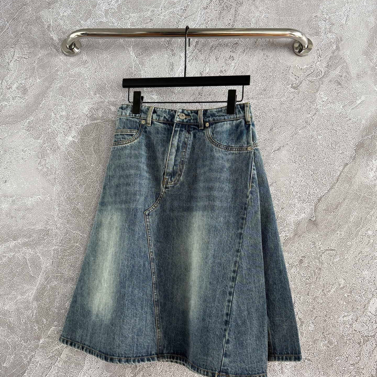 Loewe A-line Skirt Blue Polyester Fiber