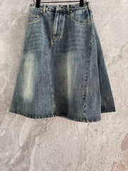 Loewe A-line Skirt Blue Polyester Fiber