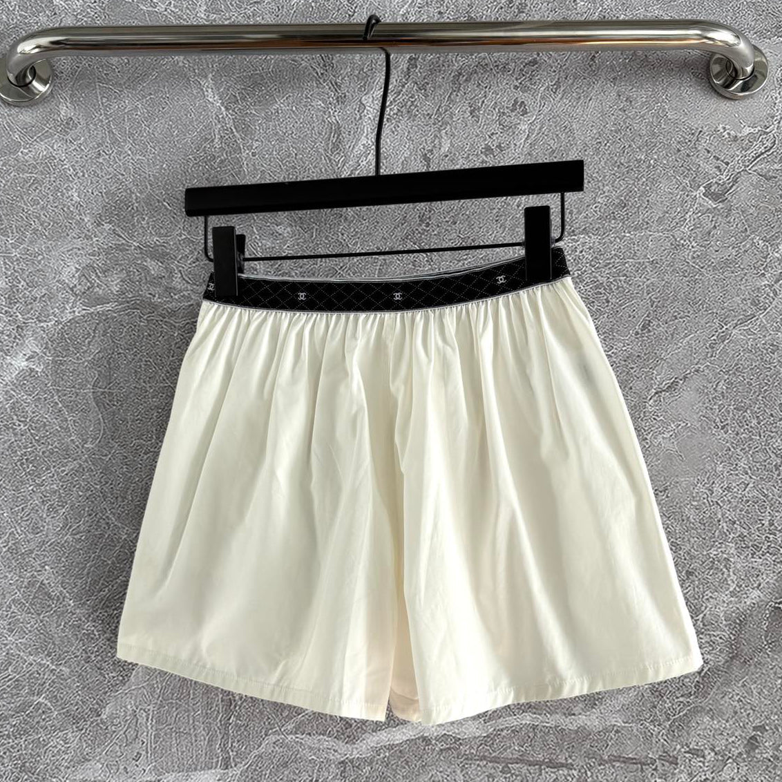 CC Short Ivory Black Cotton