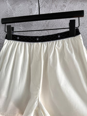 CC Short Ivory Black Cotton