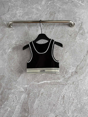 Joewe Sport Vest Black White Cotton