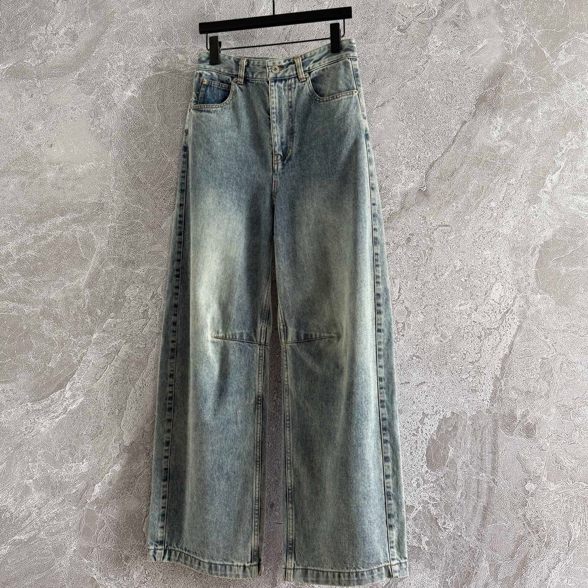 Loewe Waist-burnt Jeans Blue Cotton