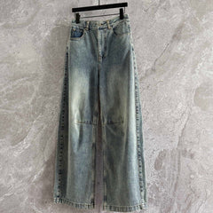 Loewe Waist-burnt Jeans Blue Cotton