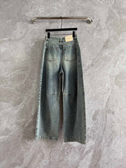Loewe Waist-burnt Jeans Blue Cotton