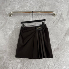 Loewe Draped Skirt Brown Polyester Fiber
