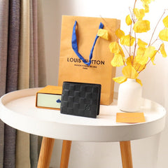 LV 25S SLENDER WALLET 11 IN BLACK DAMIER INFINI CALFSKIN