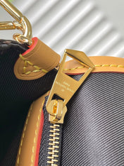 DIANE 25 IN BROWN MONOGRAM CANVAS TANNED COWHIDE