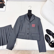 MIUMIU 26S SET BLAZER AND PLEATED SKIRT 866