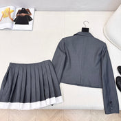 MIUMIU 26S SET BLAZER AND PLEATED SKIRT 866