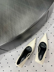 CLASSIC PUMPS 65MM IN CREAM LIZARD PATTERN CALFSKIN