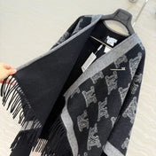 MAX MARA 25S FRINGED KNIT CAPE 163