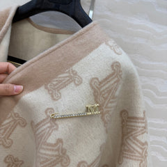 MAX MARA 25S FRINGED KNIT CAPE 167