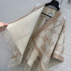 MAX MARA 25S FRINGED KNIT CAPE 167