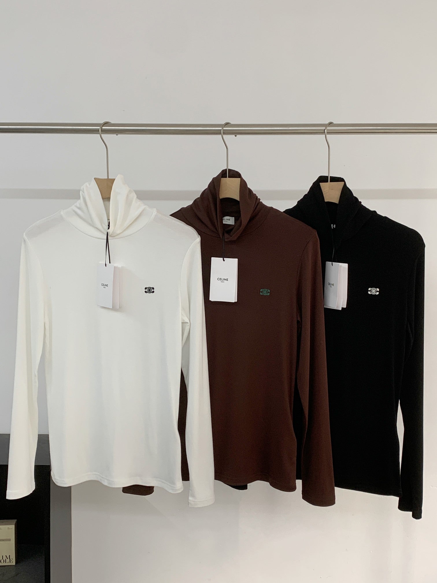 CELINE 25S EMBROIDERED LONG-SLEEVE T-SHIRT 0038