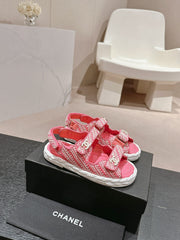 CC DAD SANDALS IN BLUSH PINK CALFSKIN