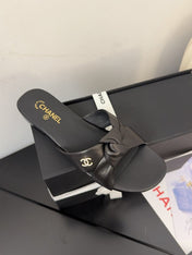 LACE MULE 2 CM IN BLACK LAMBSKIN