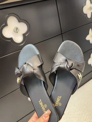 LACE MULE 2 CM IN BLACK LAMBSKIN