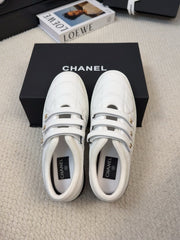 SNEAKERS WITH THREE STRAPS IN WHITE CALFSKIN