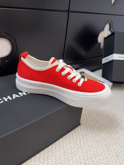 TRAINERS SHOES IN ORANGE RED FABRIC