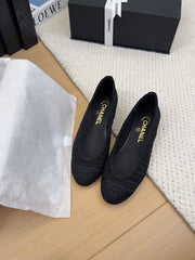 CC 25 Ballet Flat Black Raffia