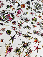 DIOR REVERSIBLE PRINTED SQUARE SCARF 90 CM IN WHITE SILK 7735868