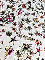 DIOR REVERSIBLE PRINTED SQUARE SCARF 90 CM IN WHITE SILK 7735868