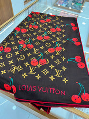 LV SCARF 135 CM IN WOOL MIX SILK 735873