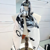 CHANEL 25S SCARF 90 IN SILK 735865