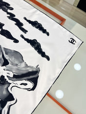 CHANEL 25S SCARF 90 IN SILK 735865