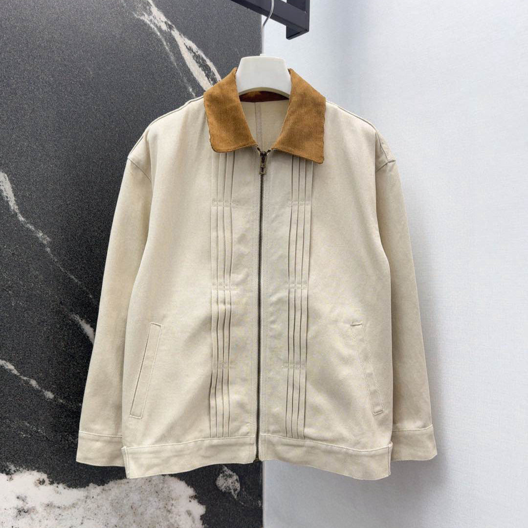 Loewe 25 Jacket Beige Cotton