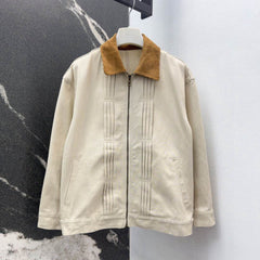 Loewe 25 Jacket Beige Cotton