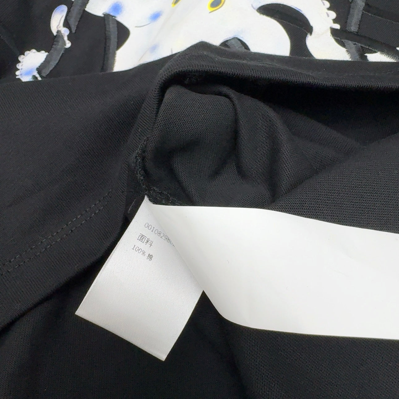 Loewe Octopus Print Embroidered Short-sleeved T-shirt Black Cotton