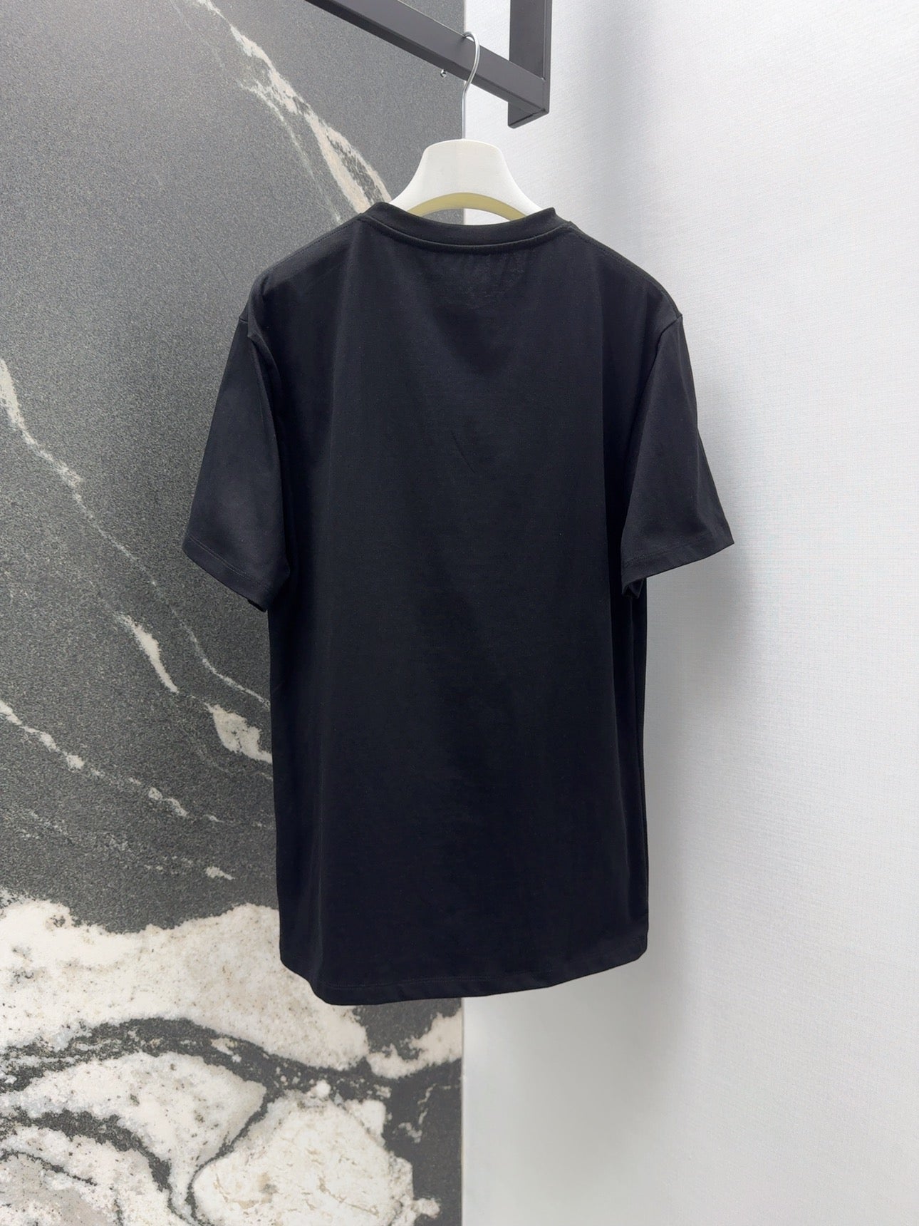 Loewe Octopus Print Embroidered Short-sleeved T-shirt Black Cotton