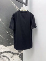 Loewe Octopus Print Embroidered Short-sleeved T-shirt Black Cotton