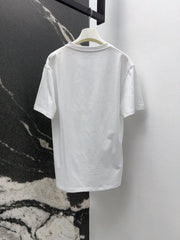 Loewe Octopus Print Embroidered Short-sleeved T-shirt White Cotton